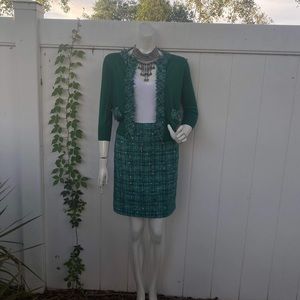 Kate spade skirt and cardigan set new unused green